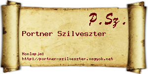 Portner Szilveszter névjegykártya